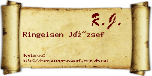Ringeisen József névjegykártya