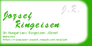 jozsef ringeisen business card
